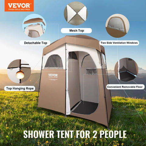 Vevor - Shower Tent - Camping Shower Tent - Outdoor Camping Tent - Portable - 83x42x83in - Fitting Room Tent - 190T Dacron - 210D Oxford
