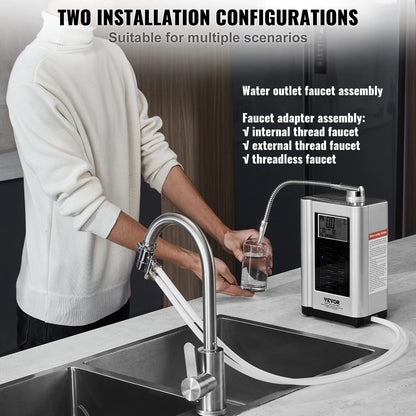 SucceBuy Alkaline Water Ionizer Machine pH 3.5-10.5 Alkaline Acidic Hydrogen Water Purifier
