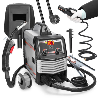 Welding Machine - Electric Welder - Multifunctional - 4 in 1 MIG MMA MAG TIG - Inverter Welder - Portable Electric Welding Machine - Intelligent Welder - Gray