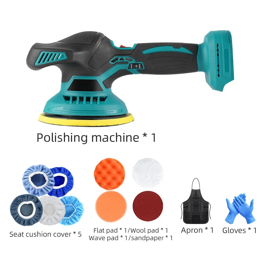 Cordless Car Polisher For Makita Battery Wireless Car Polishing Machine 6 Gears Electric Polish Machines Adjustment Power Tools