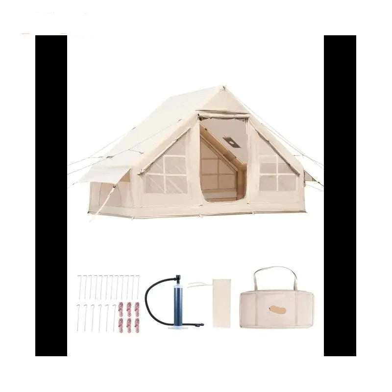 Opblaasbare Tent - Bell Tent - Camping Tent - Tenten - Kampeertent - Pop up Tent - 3-5 Personen - 3x3.1m - Opzetten in 10 Minuten - Waterdicht - Opvouwbaare - Ademend - Outdoor Camping – Glamping – Jachttent