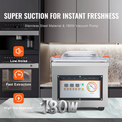 Chamber Vacuum Sealer – Vacuümapparaat – Vacumeermachine – Vakuum Sealer – Vacuumzakken – Krachtige Zuigkracht – Ruime Kamer - QUORE