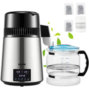 Water Filter - Water Distiller - Water Filter Survival - Water Distiller - Water Purifier - 1L/H Distillation Speed ​​- Touch Screen - 4L - Silver