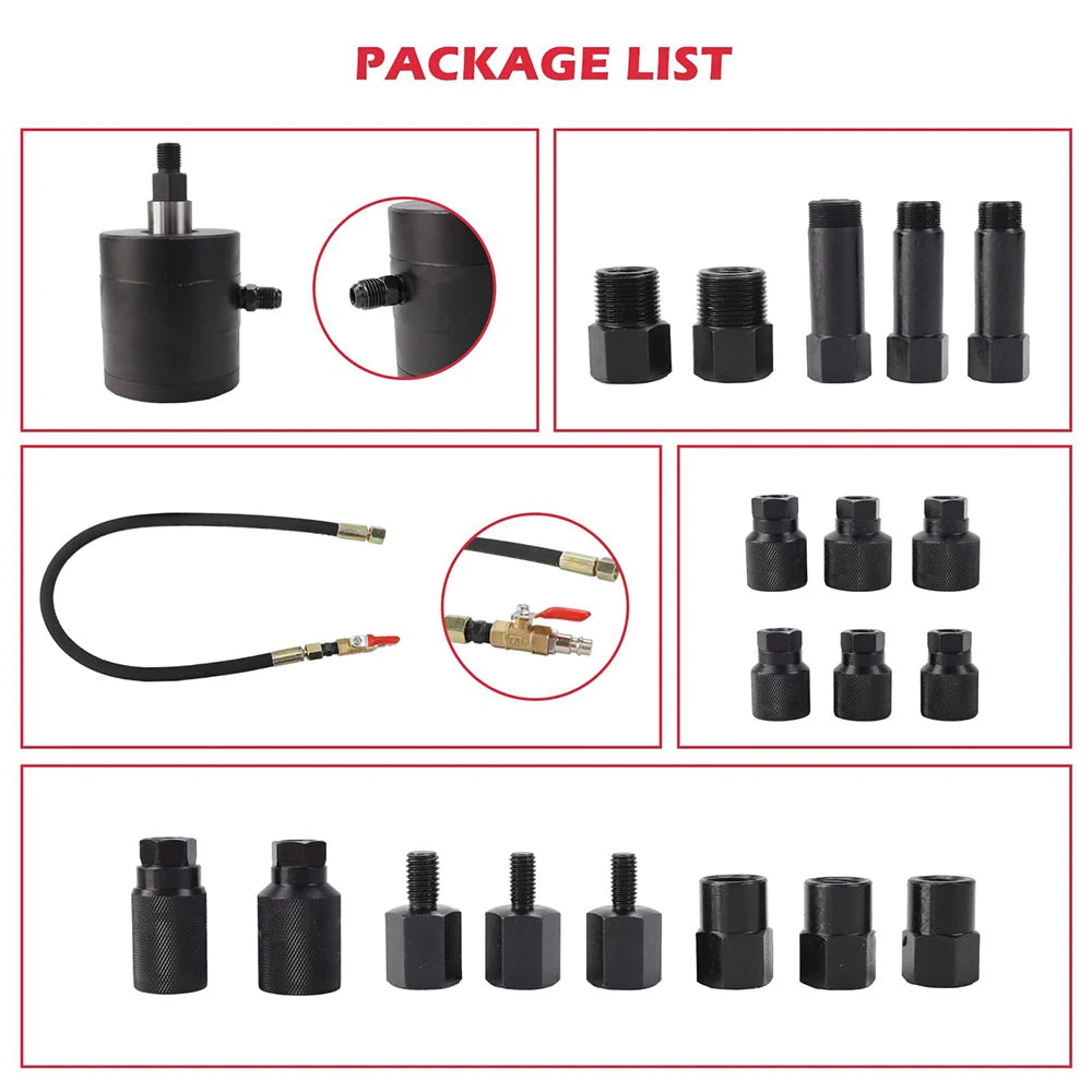Podofo 21pcs Pneumatic Diesel Injector Puller for Removing Stuck Fuel Injectors in Diesel Engines M20 M18 M17 M14 M12 Injector