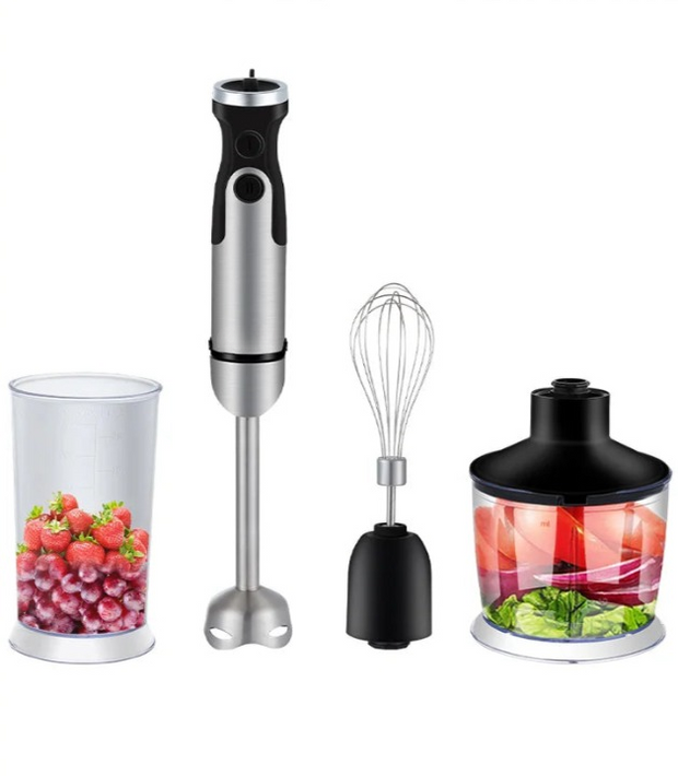 5-in-1 Handblenderset - Handmixer - Handblenderset inclusief Draagbare Blender - 800 ml Hakkom - Garde - 600 ml Mengbeker - Melkopschuimer Accessoire - 220-240V - Zwart