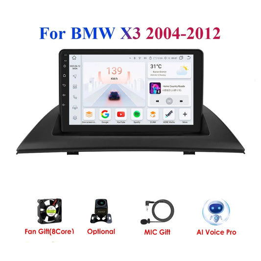 CarPlay - Multimedia Autoradio - Auto CarPlay Scherm - Autoradio - Autoradio - P1 (4Core 1G 32G) AI) - Voor BMW X3 E83 2004- 2012