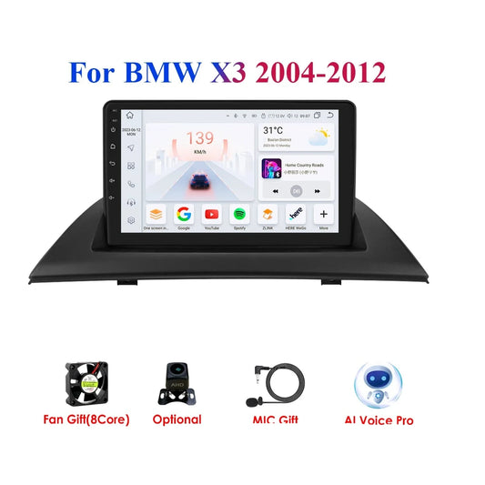 CarPlay - Multimedia Autoradio - Auto CarPlay Scherm - Autoradio - Autoradio - P3CP(4Core 2G 64G) - Voor BMW X3 E83 2004- 2012