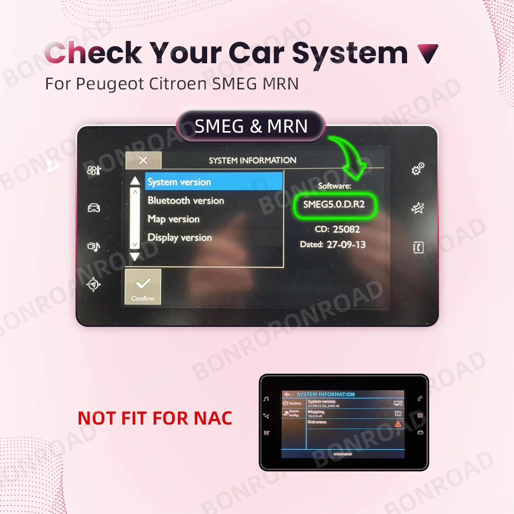 Draadloze CarPlay Adapter – Android Auto Interface – Bluetooth Connector – Mirror Link – Peugeot Citroën SMEG MRN Versie – Draadloze Verbinding – Plug & Play Installatie