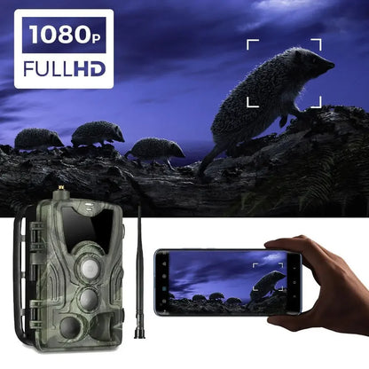 Wildcamera – Jachtcamera – Trailcamera – Buitencamera – Wildlife Camera – 4G Verbinding – Nachtzicht 20 Meter - EU-stekker - Toevoegen 128GB