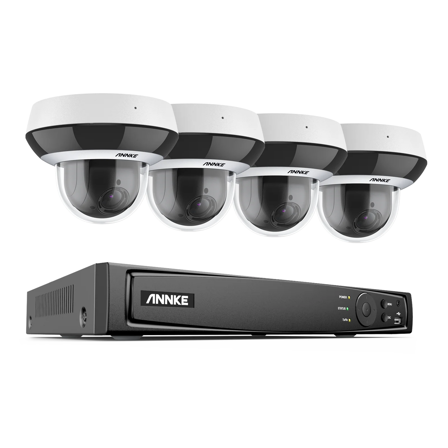 ANNKE Smartest 4MP Super HD PTZ Camera Security POE Camera 4X Optical Zoom Surveillance IP Camera With 8MP 4K Ultra HD POE Video