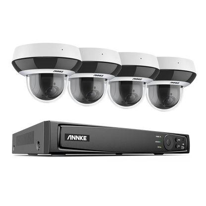 ANNKE Smartest 4MP Super HD PTZ Camera Security POE Camera 4X Optical Zoom Surveillance IP Camera With 8MP 4K Ultra HD POE Video