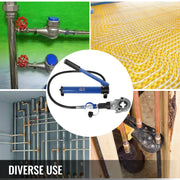 Vevor - Hydraulische Krimptang - Deelbare Hydraulische PEX Pijp Krimptang - U/V/TH-vormige bekken - Handbediend Persgereedschap - Loodgietersgereedschap - Koperen Roestvrijstalen Buizenradiaalpers