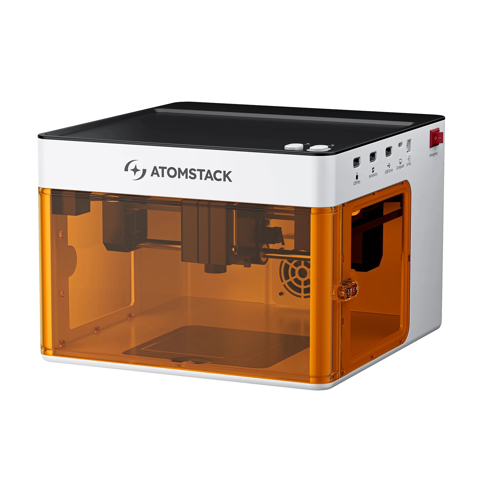 Atomstack P1 Mini Portable Laser Engraver 5W DIY Bluetooth Machine Painted Dog Tag Paper Leather Wooden Stone Logo CNC Machine - QUORE