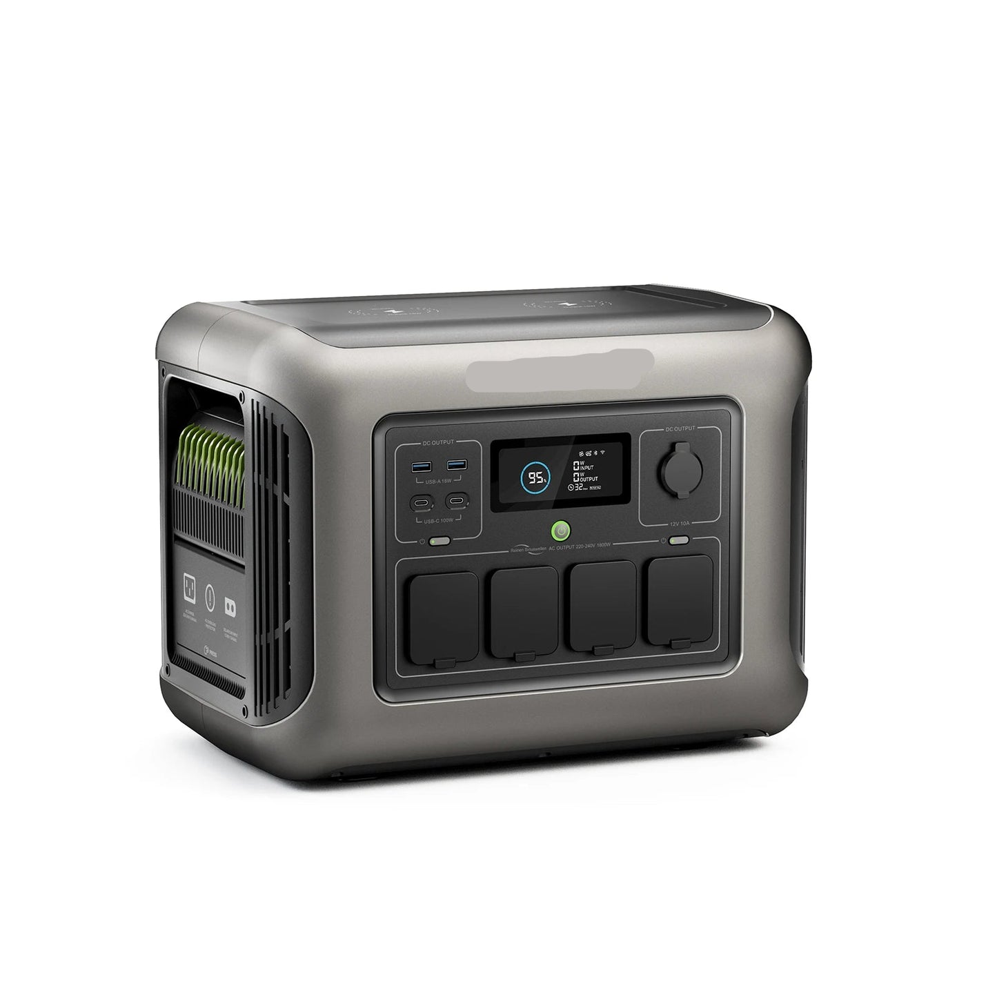 Powerstation - Generator - Aggregaat - Powerbank - Draagbare - 1800W (3000W Piek) - 1152Wh - LiFePO4 Zonnegenerator - voor Tuin, Feest of Noodstroom