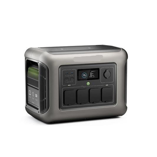 Powerstation - Generator - Aggregaat - Powerbank - Draagbare - 1800W (3000W Piek) - 1152Wh - LiFePO4 Zonnegenerator - voor Tuin, Feest of Noodstroom