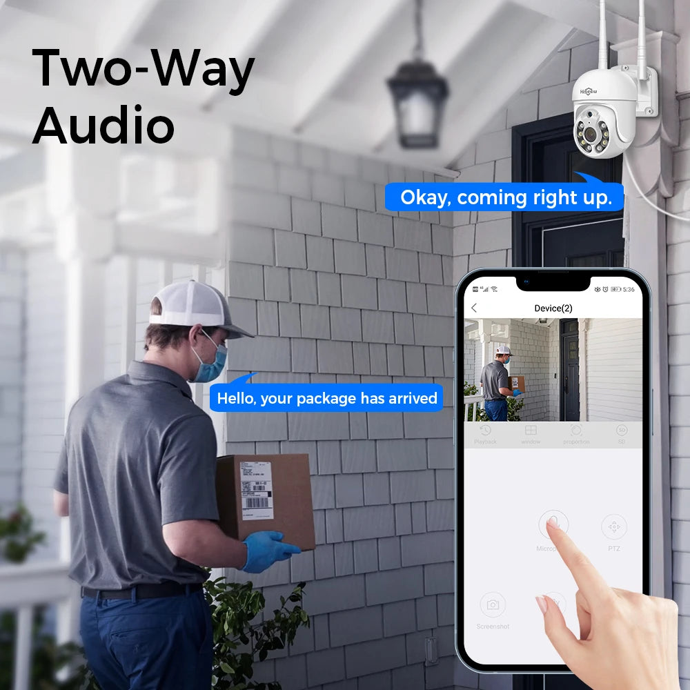 Beveiligingscamera – IP Camera – CCTV Camera – Bewakingscamera – Beveiligingssysteem – 16-Kanaals Draadloos – 5MP PTZ Met Nachtzicht – Twee-weg Audio - QUORE