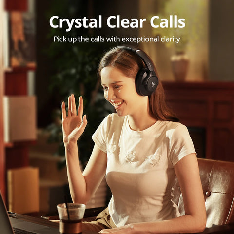 Draadloze Bluetooth Hoofdtelefoon - Gaming Headset - Draadloos - Hybride Noise Cancelling - 500mAh - 60 Uur Luisteren - Natuurlijke Pasvorm - Wit