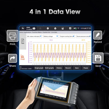 OBD2 Auto Scanner – Diagnose Scanner – Foutcode Reader – Motor Scanner – ABS Scanner – Touchscreen 5,5 Inch – Wifi Updates