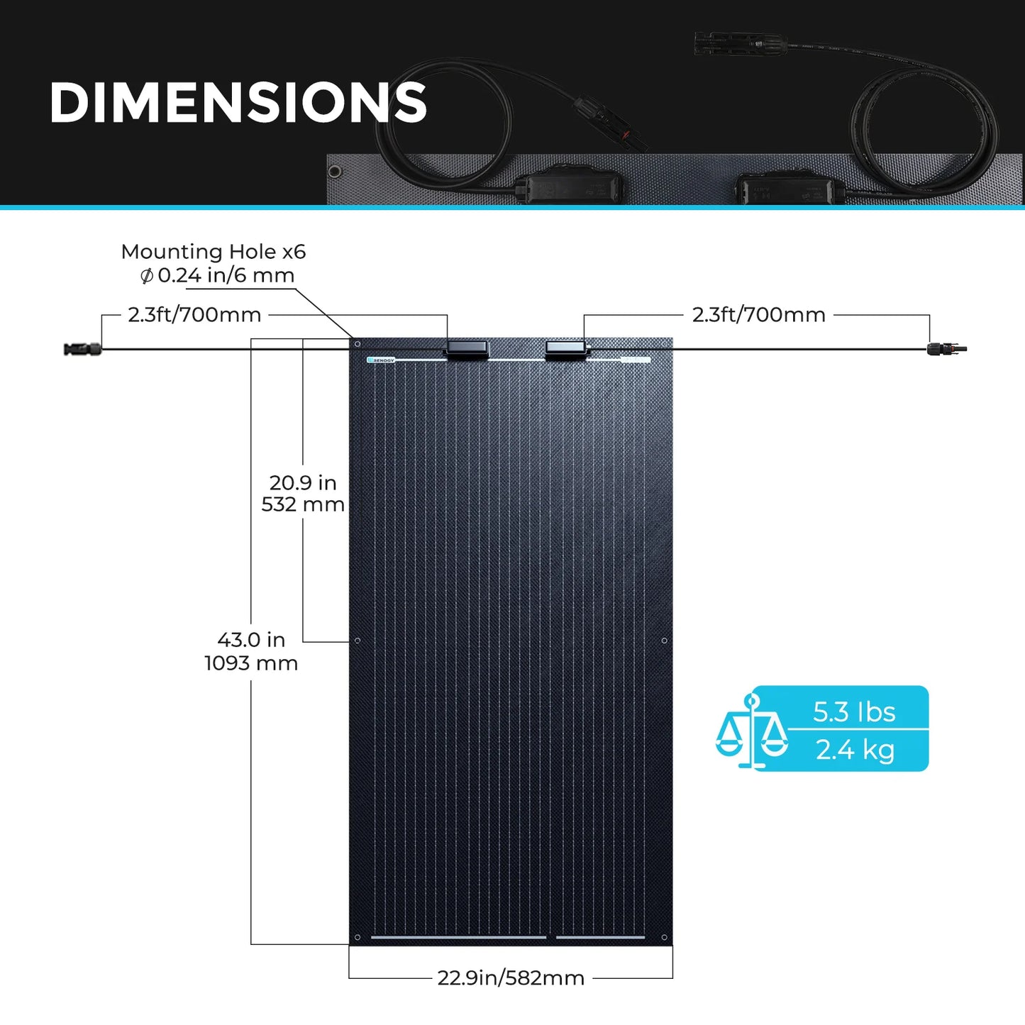 Flexibel Zonnepaneel – Buigbaar Zonnepaneel – Lichtgewicht Zonnepaneel – Draagbaar Zonnepaneel – 100W Vermogen – Weerbestendig Design