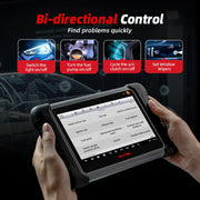OBD2-scanner - Diagnosecomputer - Slimme diagnosetool - Foutverwijdering - 7-inch LCD - IMMO-functie - Wereldwijde versie - Bidirectionele bediening - TPMS-codelezer - Zwart