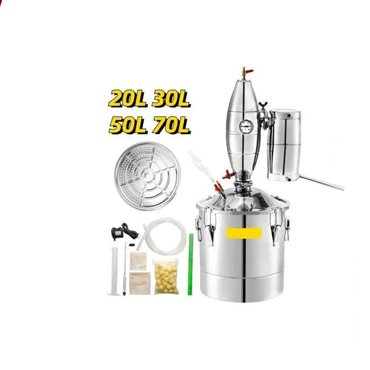 Alcohol Distilleerapparaat - Destilleerapparaat Etherische Olie - Destilleerketel - 20L - voor Alcohol, Bier & Moonshine