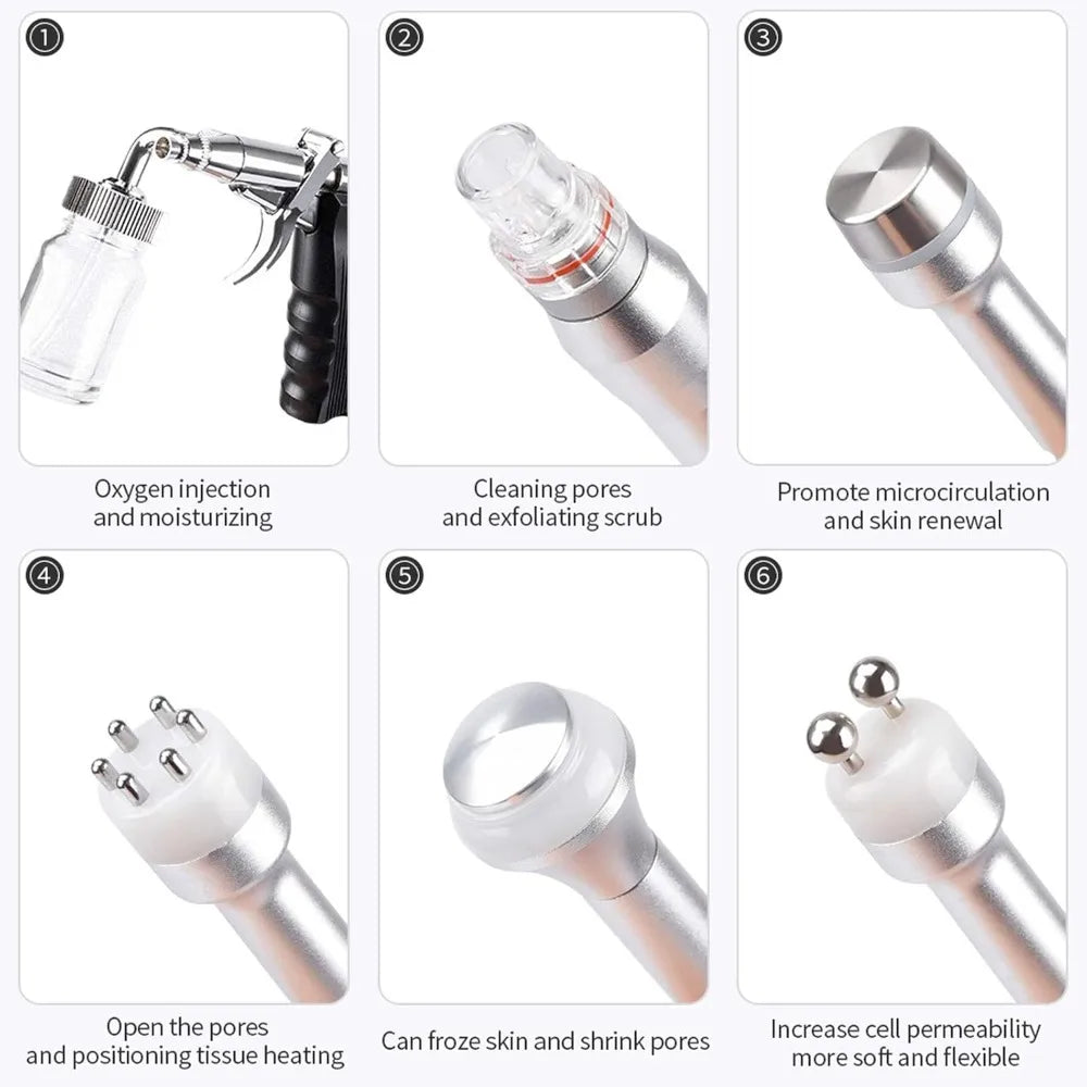 7-in-1 Water Oxygen Beauty Machine – Schoonheidsapparaat – Huidverzorging – Gezichtsbehandeling – Anti-Acne – Microdermabrasie – Instelbare Intensiteit