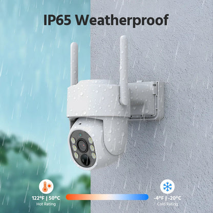 Draadloos Beveiligingssysteem – Bewakingscamera – Beveiligingscamera – Veiligheidscamera – CCTV Camera – Met 64GB SD-Kaart – IP65 Waterdicht – Tweerichtingsaudio - QUORE