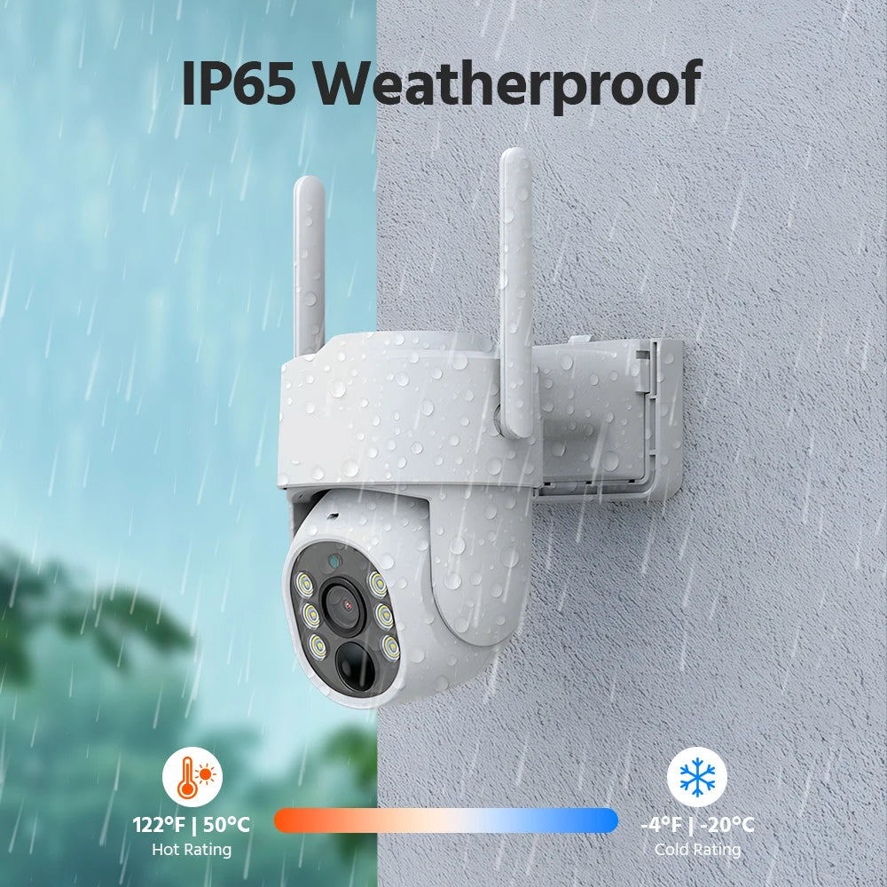Draadloze Beveiligingscamera – Camera Systeem – Bewakingscamera – Veiligheidscamera – Zonder SD-kaart – 4MP Resolutie – IP65 Weerbestendig - QUORE