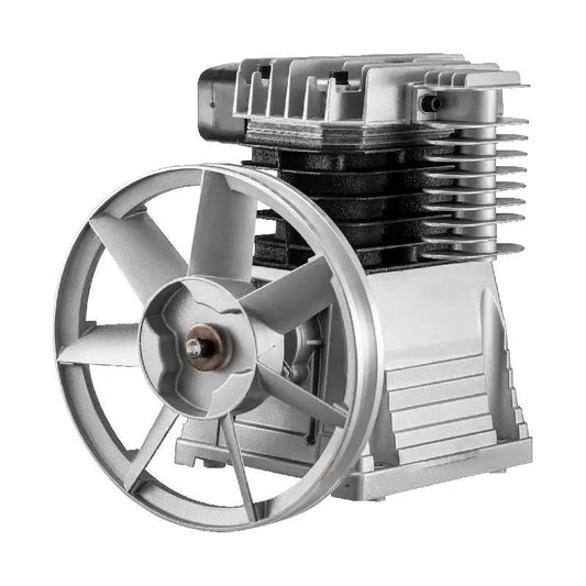 Luchtcompressorkop - Dubbele Cilinder -  Oliekijkvenster - Ideaal voor Landbouw - Industrieel Gebruik - Druk 11 Bar - 2.2KW - 373L