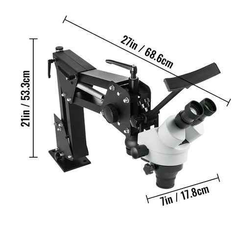 Vevor - Digital Microscope - Multidirectional - Jewelry Tools - 0.7X-4.5X Super Clear Microscope - Micro Focusing Microscope - Black and White