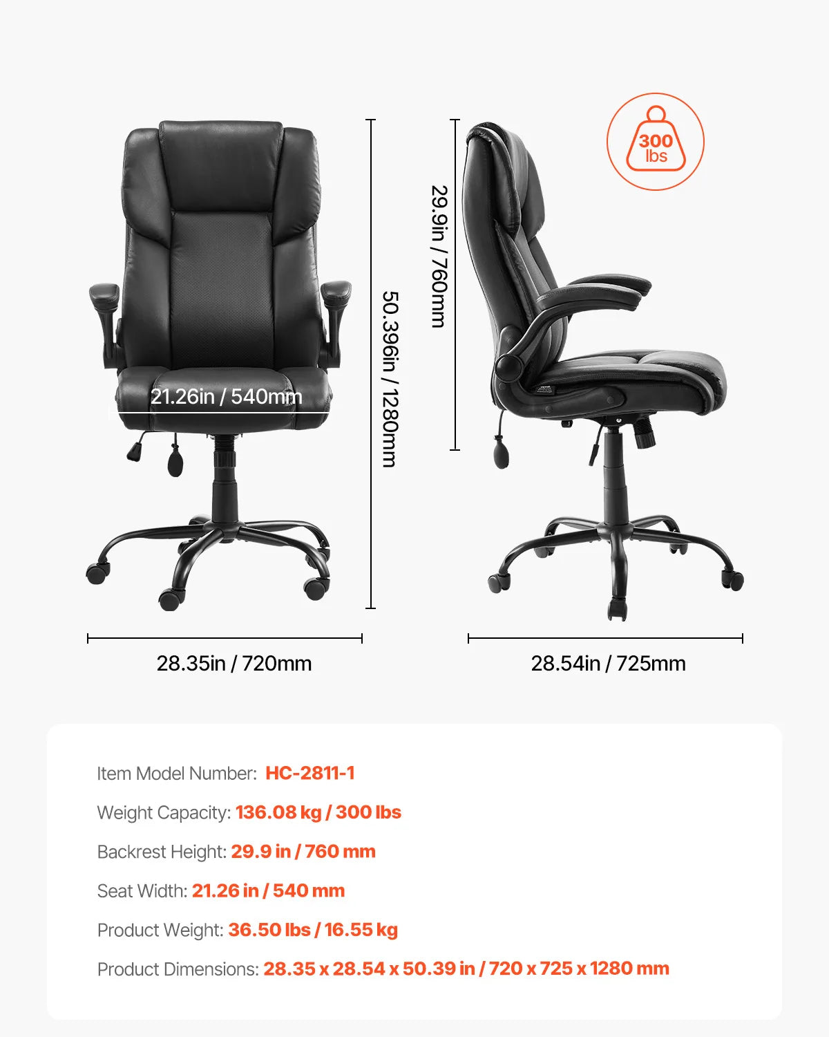 Bureaustoel – Kantoorstoel – Gamestoel – Draaistoel – Executive Chair – Ergonomisch Design – Verstelbare Rugleuning tot 135° – Ingebouwde Uitschuifbare Voetensteun - QUORE