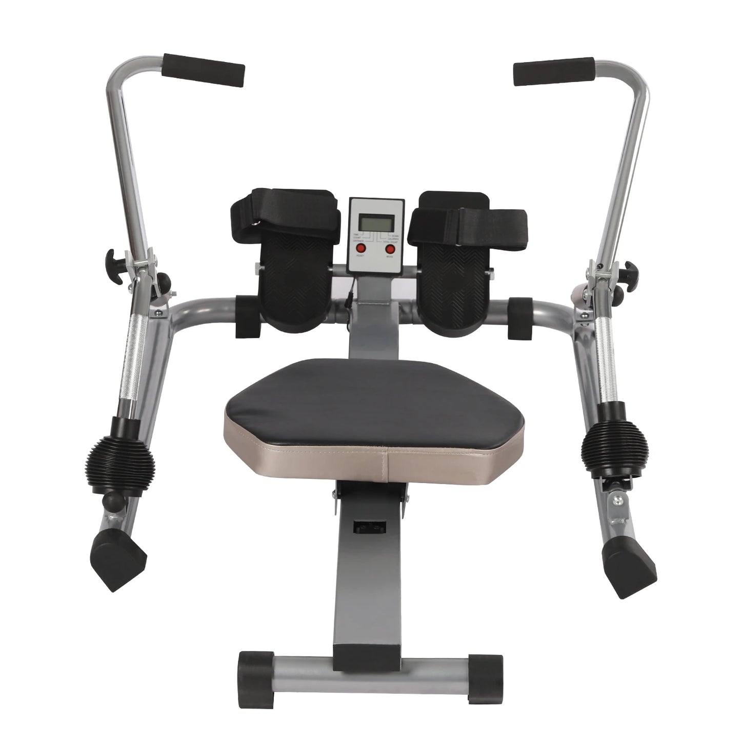 Hydraulische Roeimachine – Roeitrainer – Fitnessapparaat – Indoor Rower – Full Motion Roeimachine – Zwart – Verstelbare Weerstand 15-55kg – Stil en Compact Met LCD-Display