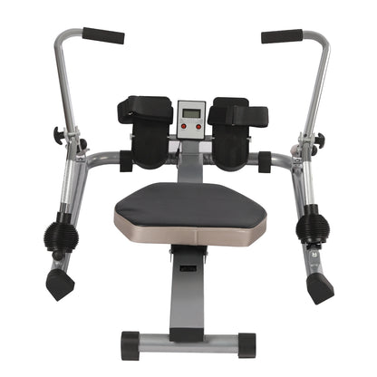 Hydraulische Roeimachine – Roeitrainer – Fitnessapparaat – Indoor Rower – Full Motion Roeimachine – Zwart – Verstelbare Weerstand 15-55kg – Stil en Compact Met LCD-Display