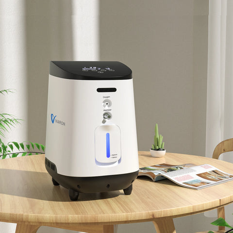 JY-105W - Zuurstofconcentrator - Oxygen Concentrator - Zuurstof Generator - Draagbaar - Zuurstofpomp - Pollen - Zuurstof - Luchtreiniger - 93%+/-3% - 1L-L/min - Wit