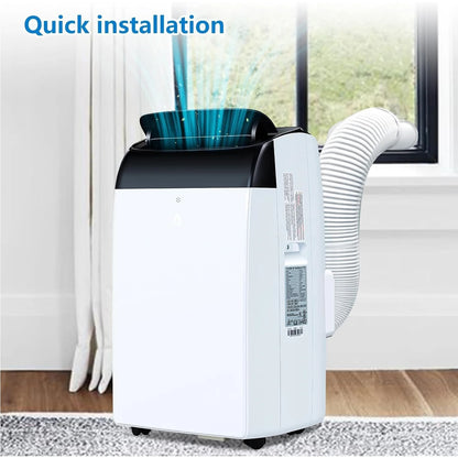Mobiele Airco – Koelventilator – Draagbare Airconditioner – Luchtontvochtiger – 10000 BTU - Voor Ruimtes Tot 45 m² – Programmeerbare Timer – Afstandsbediening - QUORE