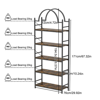 Boekenrek - Boekenkast - Kast - 5-Tier Boekenkasten - Kasten Woonkamer - Metaal Plantenstandaard - Ladder Boekenkast Keuken Opbergplank - Bloempot Display Rek -  voor Tuin, Balkon