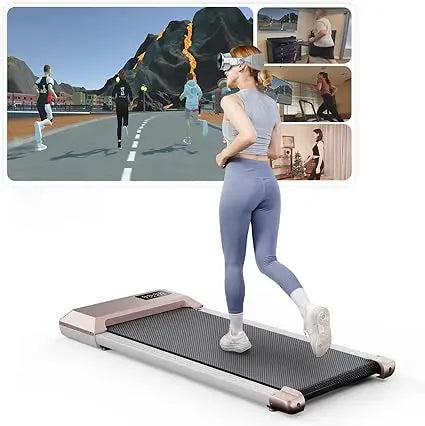 Loopband - Elektrisch - Walkingpad - Band - Joggen - Wandelen - Onder-bureau - Compact Fitnessapparaat - Cardio Training - 15.75 x 35.43 Inch - voor Thuis - Kantoor - Roze