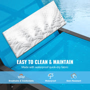Outdoor Lounge Chair - Buiten Lounge Stoel - Zwembad Chaise Lounge - Waterdicht Mocha - Chaise Lounge Stoel - Chaise Lounge Stoel - Buiten Aluminium Patio Lounge Stoel - 5-Positie - Verstelbaar - Ligstoel voor Stran - Blauw