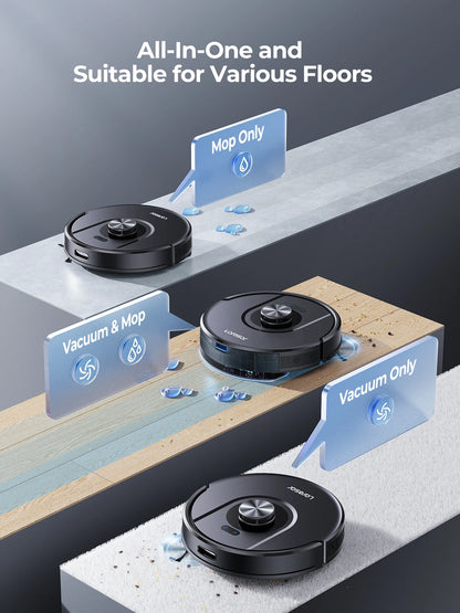 Robotstofzuiger - Stofzuiger - Dweilrobot - Vacuum Cleaner - Robotstofzuiger met Dweilfunctie - 5000PA – LDS Lidar Navigatie – Slimme Appbediening en Spraakbesturing - QUORE