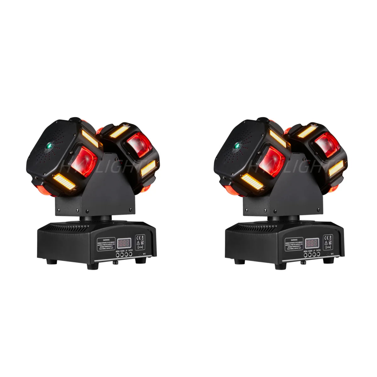 2PCS Double Head Moving Head – LED Beam Lamp – Stroboscoop Licht – Laser Projector – DJ Podiumverlichting – 8x12W RGBW LED – 150W Power Met 540° Pan & 360° Tilt