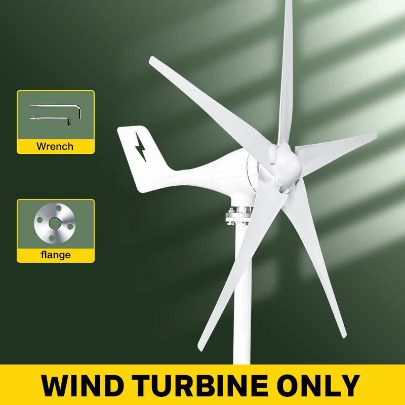 Windturbine – Windgenerator – Energie Generator – Duurzame Energie – 2000W Vermogen – Aluminium Behuizing – Laag Startvermogen - 12V