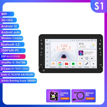 Autoradio – Multimedia Speler – Autostereo – Touchscreen Radio – 2-DIN Autoradio – 7 Inch Scherm – Android 13 & 4G Connectivity