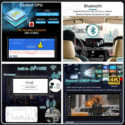 Android 14 Autoradio – Multimediaspeler – Touchscreen Radio – CarPlay Android Auto – Audi A3 2013-2020 – 12,3 Inch HD Scherm – 4G LTE Bluetooth GPS
