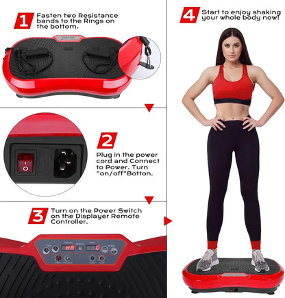 Vibration Plate Exercise Machine Vibration Platform Machine Whole Body Workout Fitness Home Training Ultra Quiet - QUORE