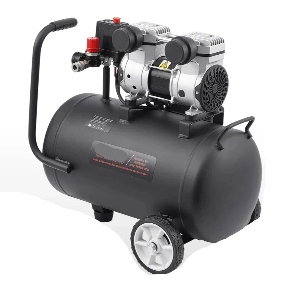 Stille Luchtcompressor - Airpress Compressor - Luchtcompressor Bandenpomp - Airpress - Elektrische Compressor - 650W - 80dB - Olievrije - 30 Gallon - Draagbare - Voor Auto Reparatie - Bandenvulling - Gereedschap - QUORE