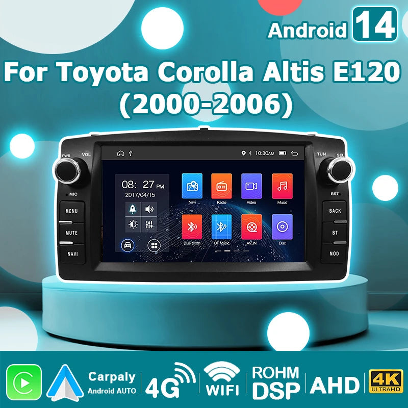 7" Android 2-Din Autoradio – Multimedia Speler – Touchscreen Radio – Navigatie Systeem – CarPlay Android Auto – 128GB Opslag – Wireless Connectiviteit