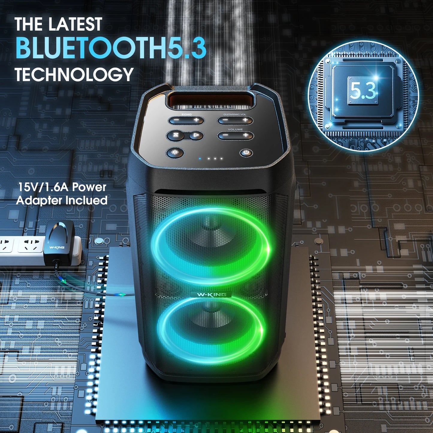 Bluetooth Speaker – Draagbare Speaker – Draadloze Speaker – Waterbestendige Speaker – 100W Vermogen – Bluetooth 5.3 Verbinding
