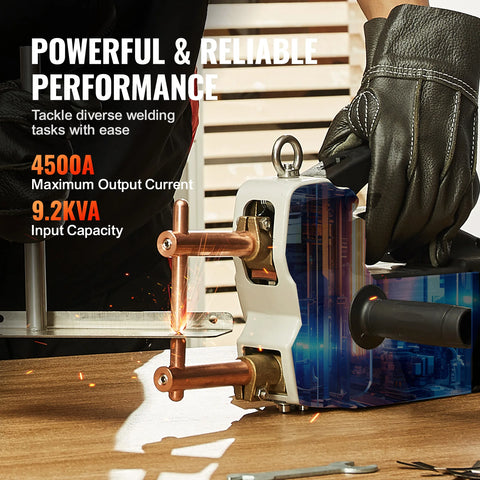 Vevor - Welding Machine - Electric Welding Machine - Portable Spot Welder - Handheld Welding Gun - Spot Welding Machine for Metal Sheets - for Carbon Stainless Steel Aluminum Sheet