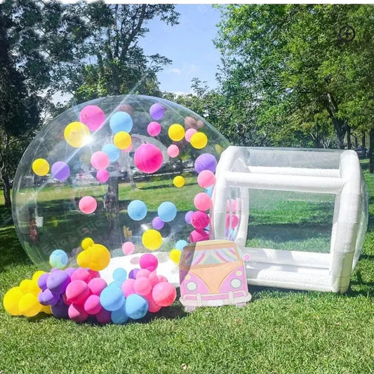 Camping Koepel Bubble Tent - Partytent - Tent - Partytenten- 2,5m Diameter -  Transparante  -Opblaasbare - Pop Up Tent - Met Blower – voor Feesten, Fotoshoots & Speelplezier
