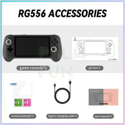 ANBERNIC RG556 Retro Handheld Game Console 5.48 Inch AMOLED Large Screen BT5.0 Android 13 System 1080*1920 Video Gaming Player - QUORE